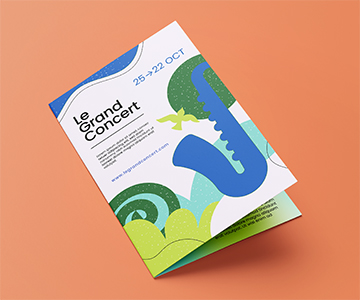 dépliants 2 volets, format A4, partfaot pour présenter une offre de services ou des produits, ou pour partager le programme d'un événement